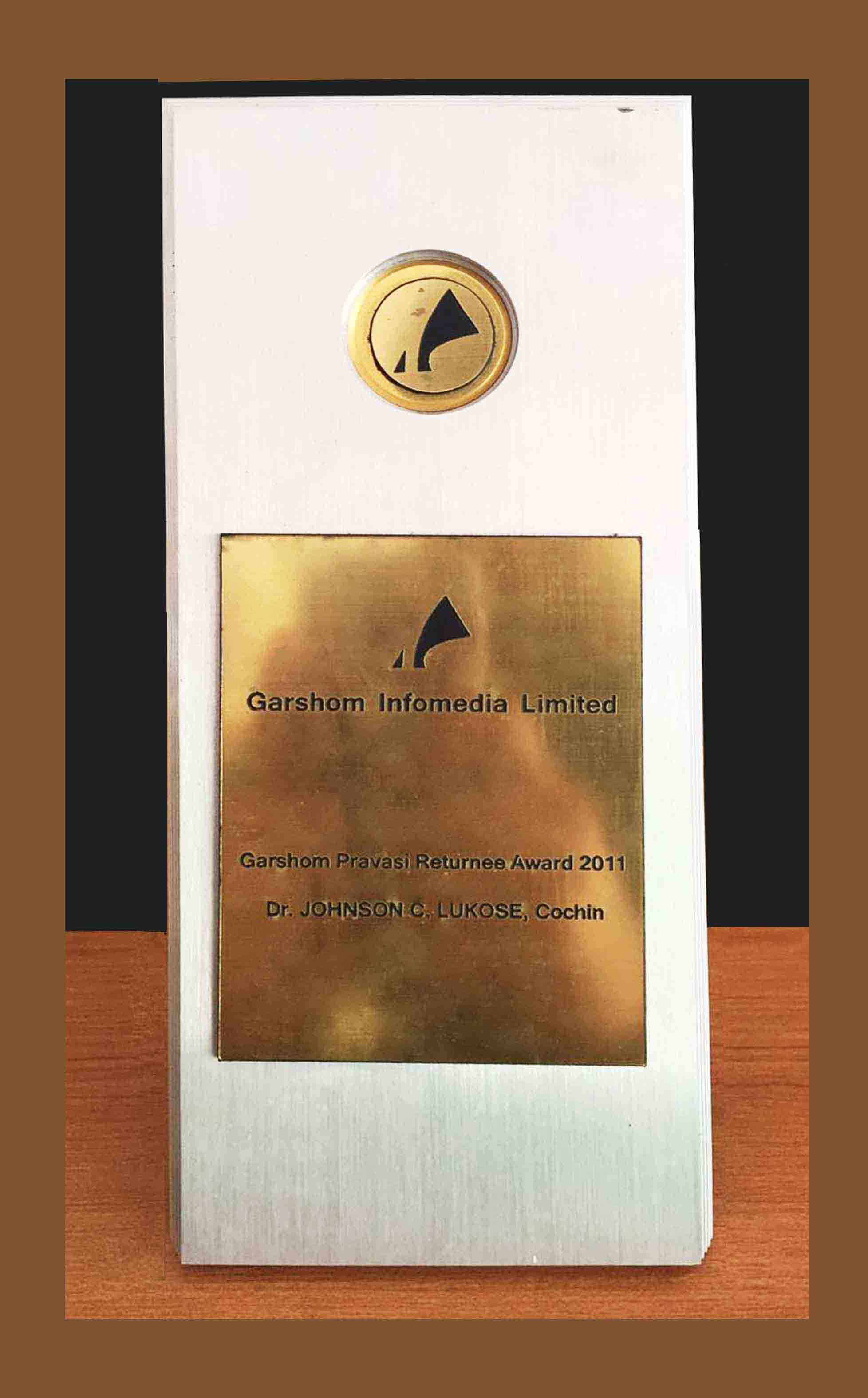 GARSHOM INFOMEDIA LIMITED GARSHOM PRAVASI RETURNEE AWARD